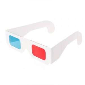 Plastoscop, visionneuse stéréoscopique anaglyphe pliable, carton et